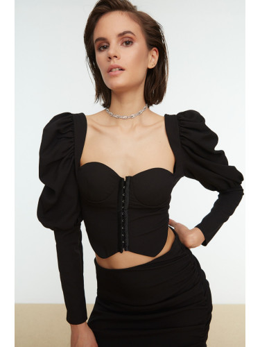 Trendyol Black Collar Detailed Blouse