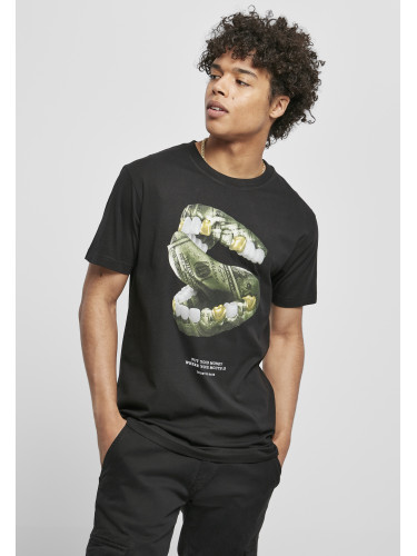 Black T-shirt in the mouth Money