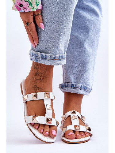 Boto Дамски чехли с големи шипове Бял Mercure