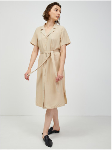 Дамска рокля. Pieces Beige