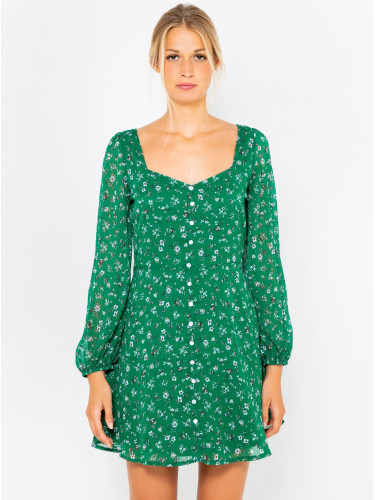 Зелена флорална рокля CAMAIEU - Жени
