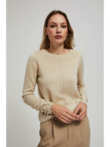 Sweater with openwork decoration
