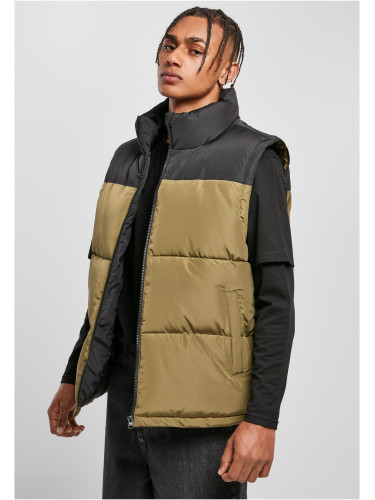 Block Puffer Vest Black/Tiniolive