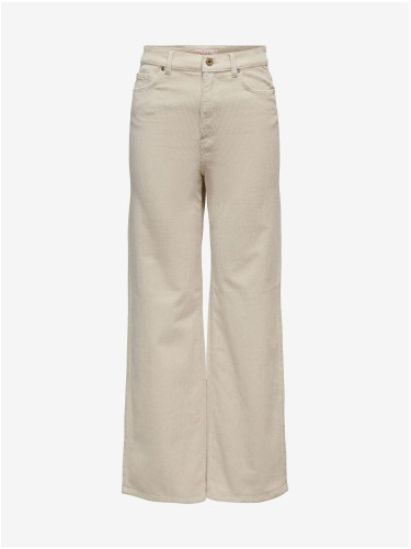 Beige Women's Wide Corduroy Pants ONLY Hope - Ladies