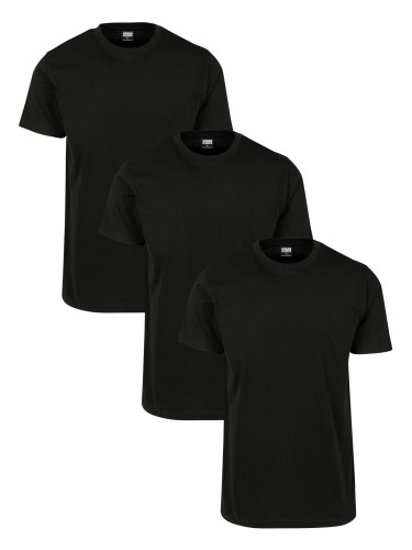 Basic T-shirt of 3 black/black/black