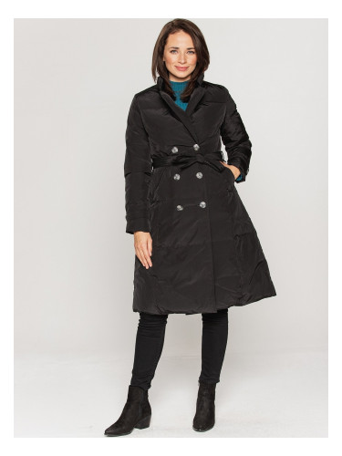PERSO Woman's Double-breasted quilted women's coat with collar