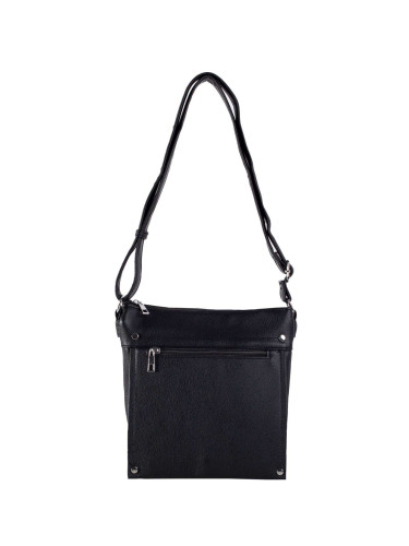 Black women's shoulder bag made of eco-leather