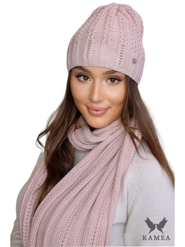 Дамски комплект. Kamea Kamea_Set_Hat&Scarf_K.22.253.09_Pink