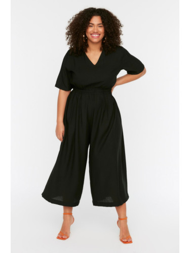 Trendyol Curve Black Waist Detailed Jumpsuit