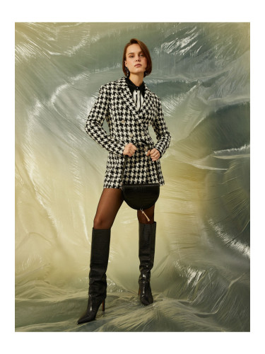 Koton лост шарени туид яке рокля