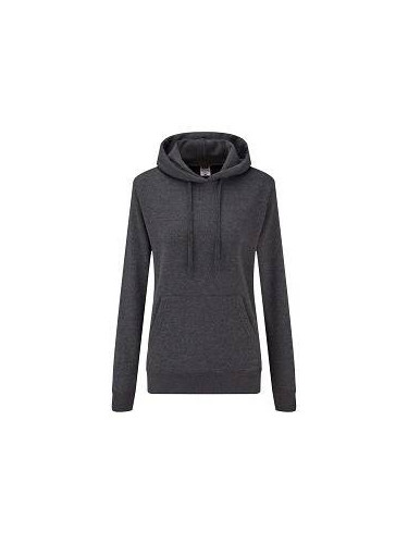 Anthracite Hooded Sweat Fruit of the Loom