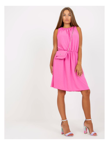 Pink dress one size to the knees