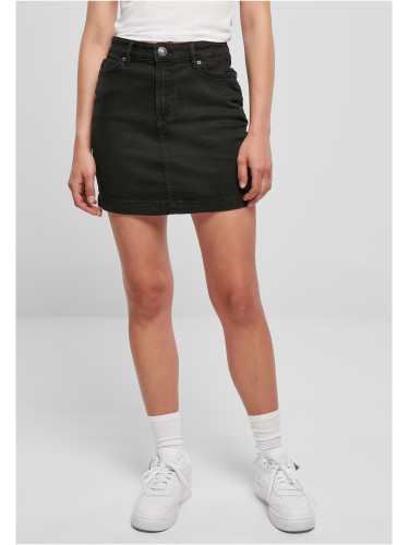 Women's Organic Stretch Denim Mini Skirt Black Washed