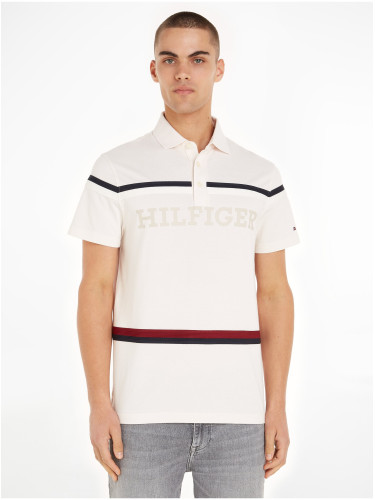 Cream Mens Polo T-Shirt Tommy Hilfiger - Men