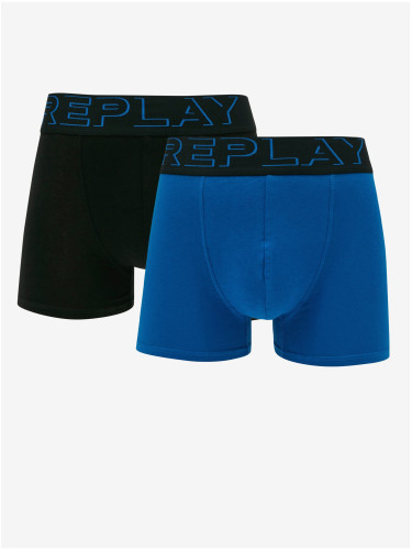 Set of two men's boxers in black and blue Replay - Men