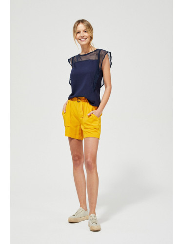Marisse Shorts With Gathered Waist L-Sh-3120 Yellow