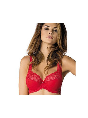 Червен дантелен сутиен
