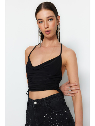 Trendyol Black Crop Knitted Bustier