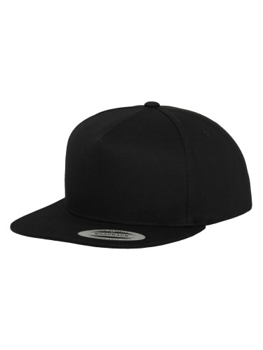 Classic 5 panel snapback blk/blk