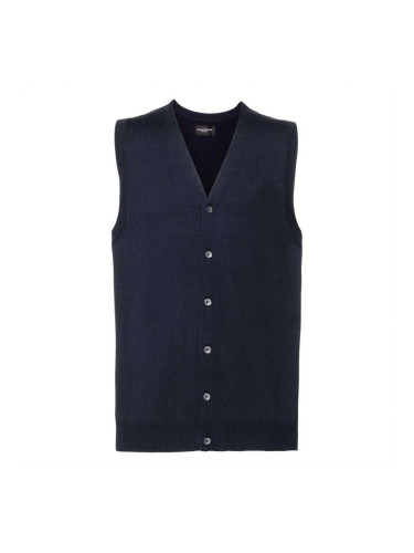 Men's Sleeveless Cardigan, Neckline V R719M 50/50 50% Cotton 50% Acrylic CottonBlend TM weave 12 275g