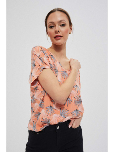 Marisse Viscose Shirt With Open Back L-Ko-3742 Melon