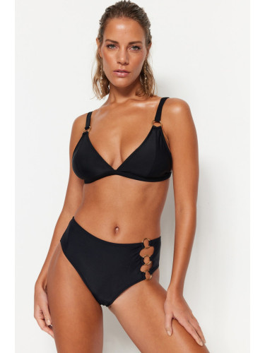 Модерен черен триъгълник аксесоар бикини отгоре
