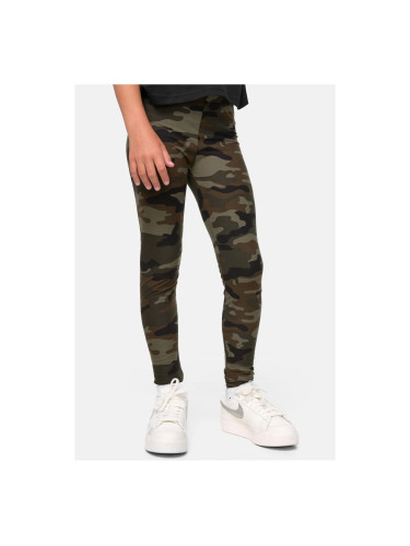 Girls' camouflage leggings, wooden camouflage