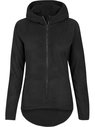 Women's Polar Fleece Zip-Up Hoodie in Black