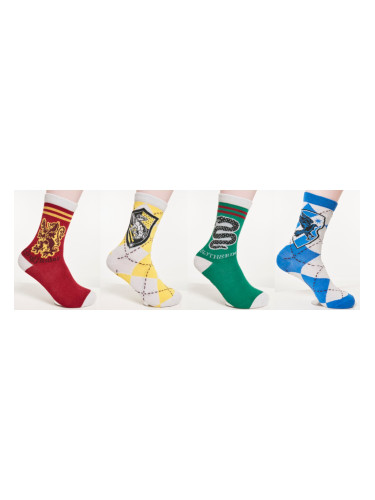 Harry Potter 4-Pack Multicolor Team Socks