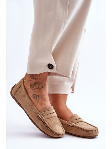 Boto Дамски велурени мокасини Кафяви Lenvie