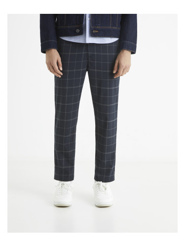 Celio Plaid 24h Trousers - Mens