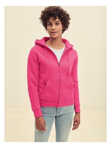 Pink Zippered Sweatshirt Fruit Of The Loom