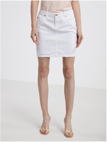 White Denim Skirt CAMAIEU - Ladies