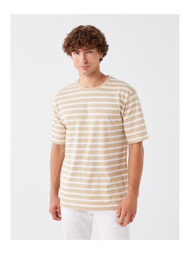 LC Waikiki Crew Neck Short Sleeve Striped Combed Cotton Men's T-Shirt