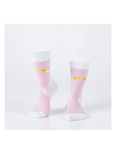 Men's pink socks with duck