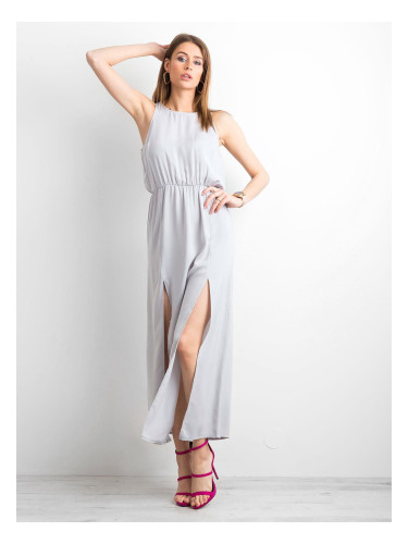 Сива рокля с цепки