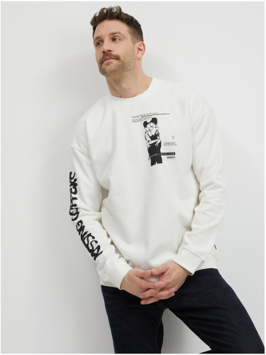 White men's sweatshirt ONLY & SONS Banksy