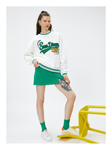 Koton 4wal10018ik 010 Ecru Girls' Cotton Jersey Sweatshirt