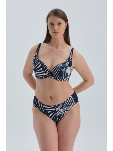 Dagi тъмно синьо висока талия бикини дъното