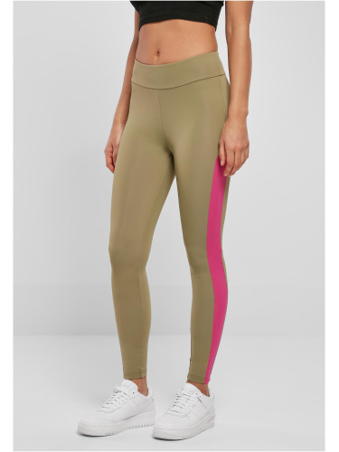 Women's Color Block Khaki/Light Purple Leggings