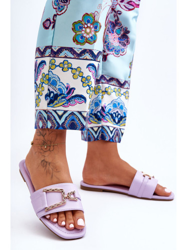 Boto Дамски класически чехли с орнамент Лилаво Ефект