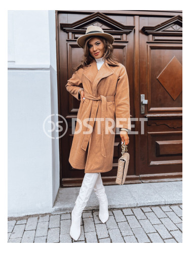 Płaszcz damski jesienny NANCY kamelowy Dstreet