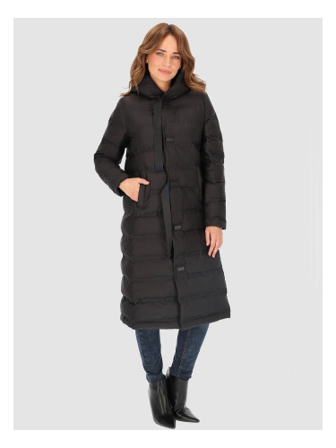 PERSO Woman's Long insulated women's coat with a hood