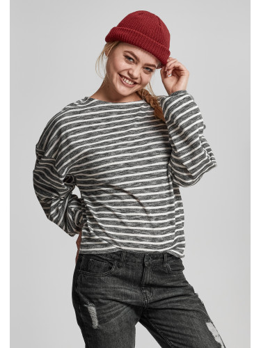 Дамски оувърсайз пуловер с райета