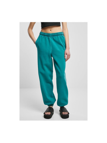 Women's high-waisted sweatpants with high waist, water green