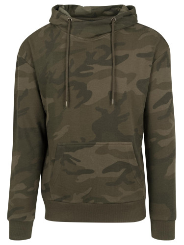 High Neck Camo Olive Camouflage Hood