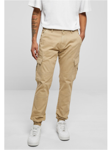 Washed Cargo Twill Jogging Pants Union Beige
