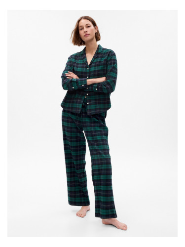 Blue-green women's flannel pyjamas GAP