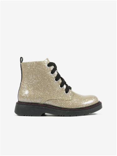 Girly glittering ankle boots in gold color Richter
