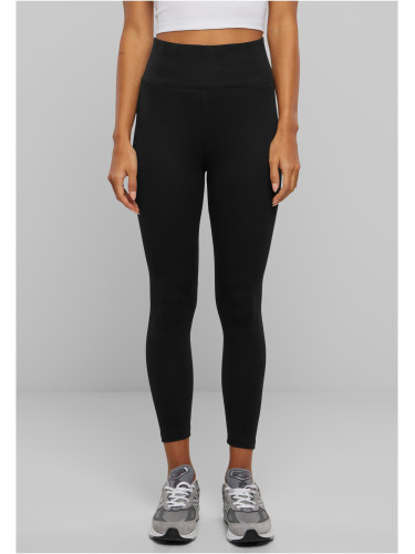 Women's high-waisted jersey leggings black